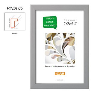 CODEX rám dřevo PINIA  20x30 cm, světle šedý (05)